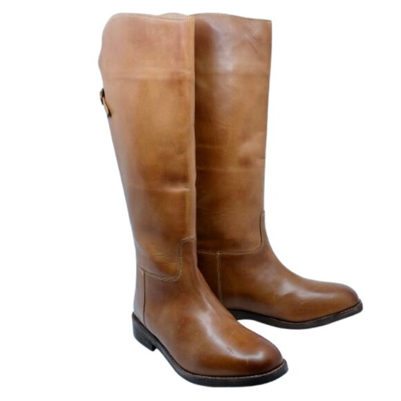 FREE PEOPLE~Everly~EQUESTRIAN BOOTS Tan Leather SIZE 9 NEAR NEW - Picture 5 of 6